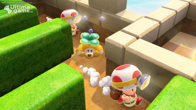 Scale partido al Amiibo de Toad en Capitan Toad: Treasure Tracker