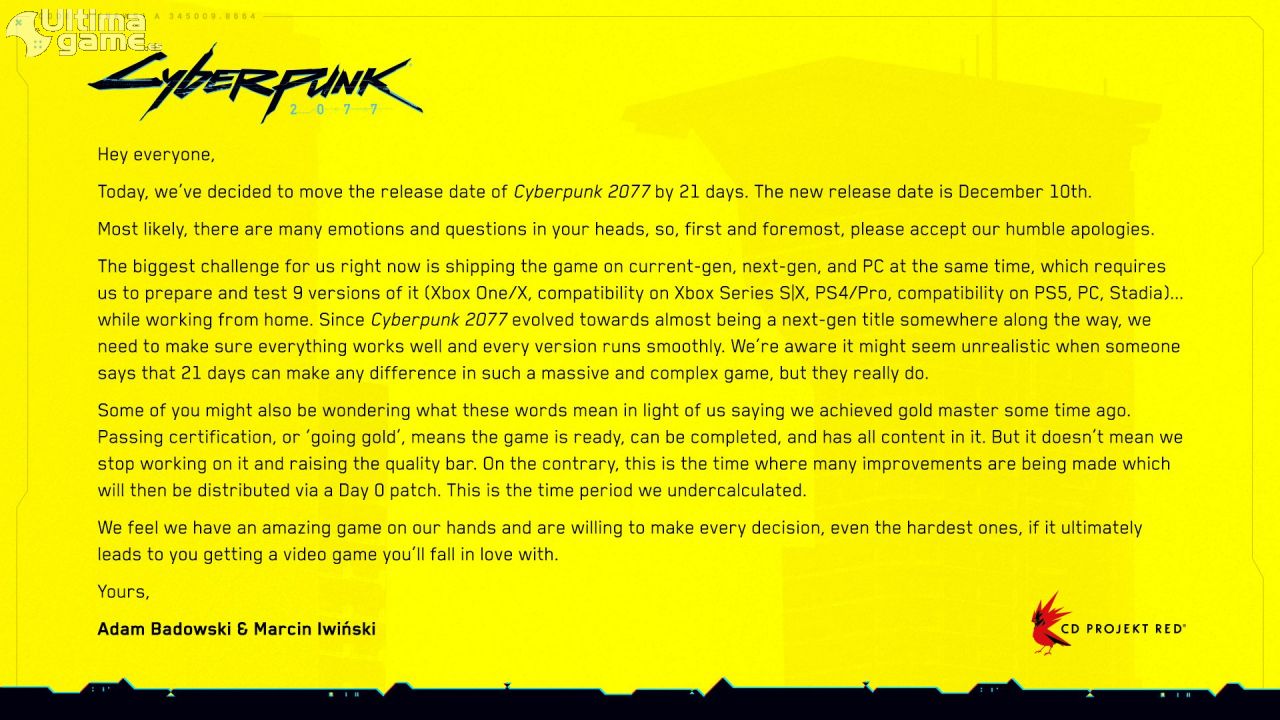 Toca sentarse y esperar. El juego más esperado de 2020 se vuelve a retrasar de Cyberpunk 2077 - imagen 1