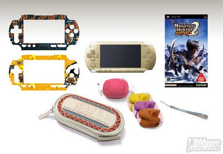 Sony anuncia un nuevo modelo de PSP, de color oro champán que se pondrá a la venta con Monster Hunter Portable 2nd Hunters en Japón