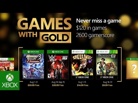 Descubre los juegos gratis con Gold para el mes de agosto - Noticia para WWE 2K16
