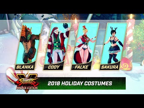 Cuatro protagonistas pueden cambiar sus vestimentas por Navidad - Noticia para Street Fighter V: Arcade Edition