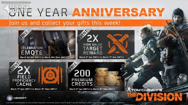 Todo el contenido del ao 2 gratis y ms contenido para celebrar el ao 1 para todos gratis - Noticia para Tom Clancy's The Division