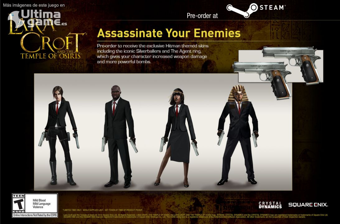 Disfraces de Hitman, Deus Ex y Legends para Lara Croft and the Temple of Osiris de Lara Croft and the Temple of Osiris - imagen 2
